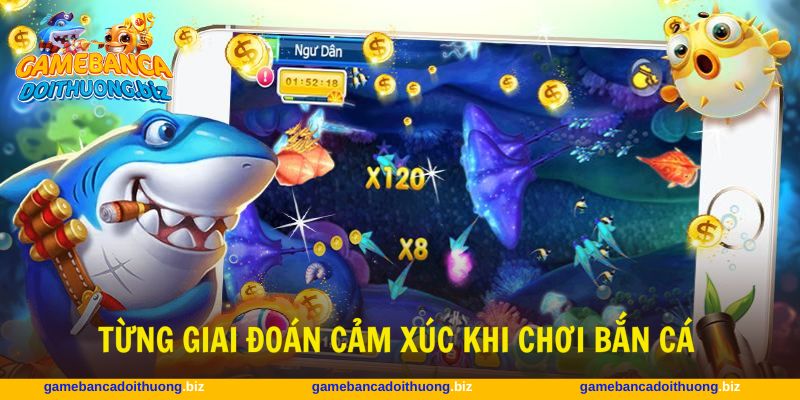 Từng giai đoạn cảm xúc khi tham gia bắn cá đổi thưởng
